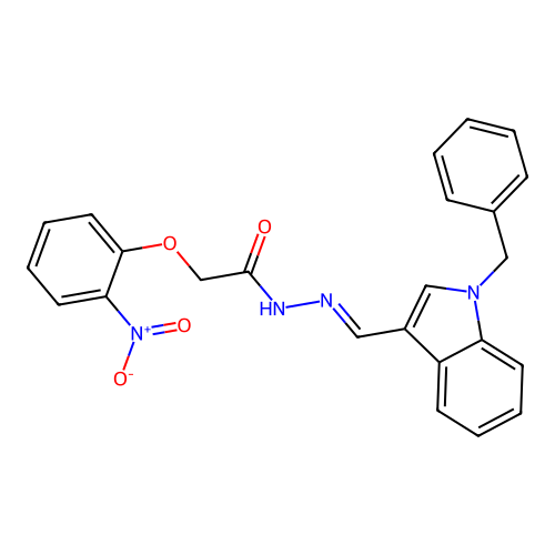 N'-[(E)-(1-benzyl-1H-indol-3-yl)methylidene]-2-(2-nitrophenoxy)acetohydrazide structure