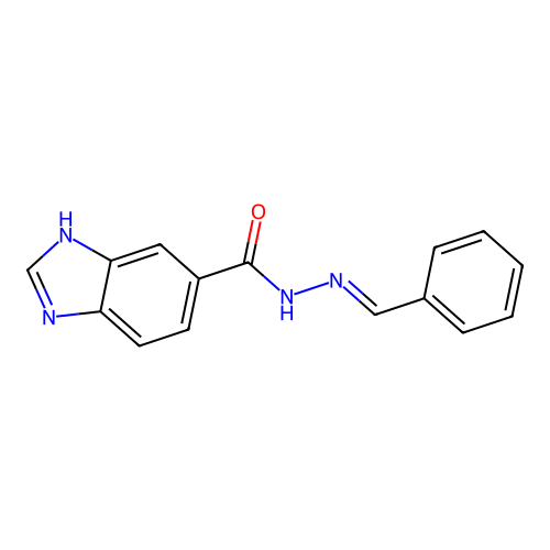 N'-Benzylidene-1H-benzimidazole-6-carbohydrazide structure