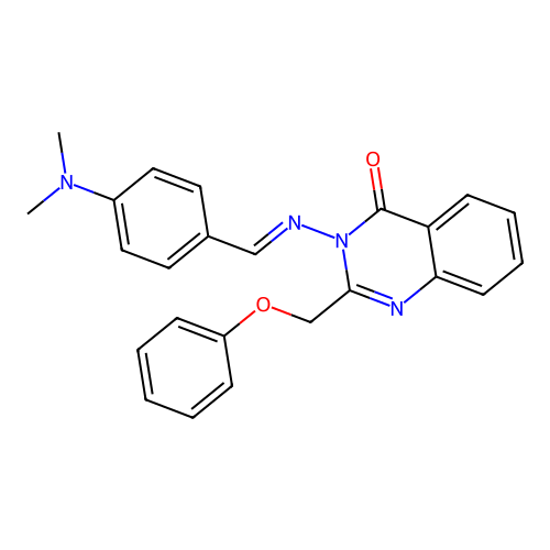 (E)-3-((4-(dimethylamino)benzylidene)amino)-2-(phenoxymethyl)quinazolin-4(3H)-one structure