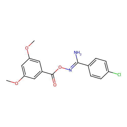 [[Amino-(4-chlorophenyl)methylidene]amino] 3,5-dimethoxybenzoate structure