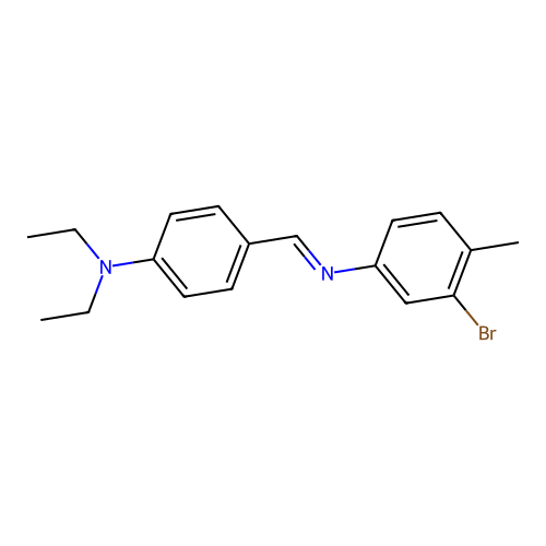 N-(3-bromo-4-methylphenyl)-N-[4-(diethylamino)benzylidene]amine structure