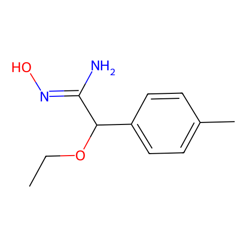 Acetamidoxime, 2-ethoxy-2-(p-tolyl)- structure