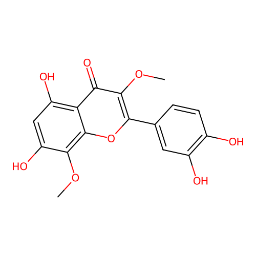 3',4',5,7-Tetrahydroxy-3,8-dimethoxyflavone structure