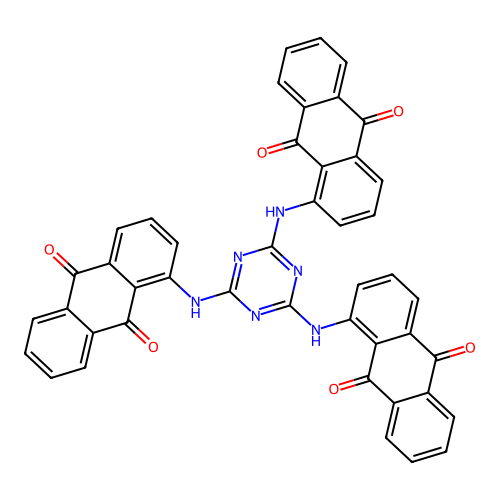 9,10-Anthracenedione, 1,1',1''-(1,3,5-triazine-2,4,6-triyltriimino)tris- structure