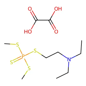 Phosphorotetrathioic acid, 2-(diethylamino)ethyl dimethyl ester, oxalate (1:1) structure