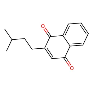 2-(3-Methylbutyl)naphthalene-1,4-dione structure