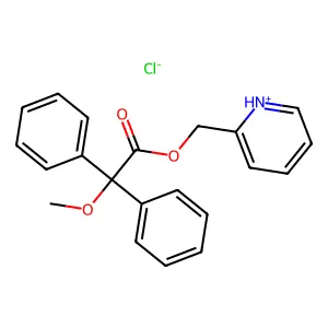 Acetic acid, 2,2-diphenyl-2-methoxy-, 2-pyridylmethyl ester, hydrochloride structure