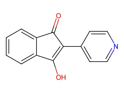 3-hydroxy-2-(pyridin-4-yl)-1H-inden-1-one structure