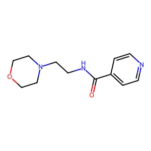 N-(2-吗啉-4-基乙基)吡啶-4-甲酰胺 structure