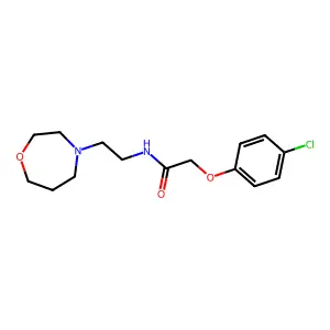 Acetamide, 2-(4-chlorophenoxy)-N-(2-(tetrahydro-1,4-oxazepin-4(5H)-yl)ethyl)- structure