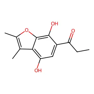 4,7-Benzofurandiol, 2,3-dimethyl-6-propionyl- structure