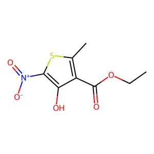 Ethyl 4-hydroxy-2-methyl-5-nitrothiophene-3-carboxylate structure