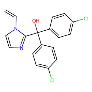 alpha,alpha-Bis(p-chlorophenyl)-1-vinylimidazole-2-methanol structure