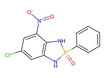 6-Chloro-4-nitro-2-phenyl-2,3-dihydro-1H-1,3,2lambda~5~-benzodiazaphosphol-2-one structure