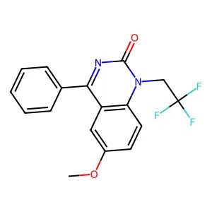 6-Methoxy-4-phenyl-1-(2,2,2-trifluoroethyl)-2-(1H)-quinazolinone structure