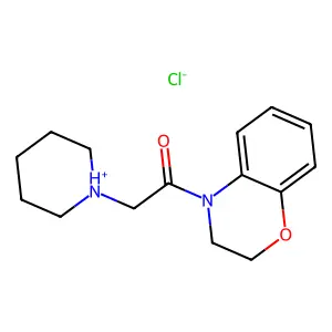 2H-1,4-Benzoxazine, 3,4-dihydro-4-(1-piperidinylacetyl)-, monohydrochloride structure