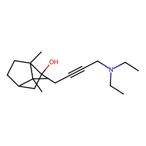 Bicyclo(2.2.1)heptan-2-ol, 2-(4-(diethylamino)-2-butynyl)-1,7,7-trimethyl-, exo- structure