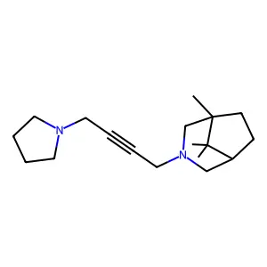 3-Azabicyclo(3.2.1)octane, 3-(4-(1-pyrrolidinyl)-2-butynyl)-1,8,8-trimethyl- structure