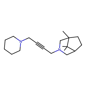 3-Azabicyclo(3.2.1)octane, 3-(4-(1-piperidinyl)-2-butynyl)-1,8,8-trimethyl- structure