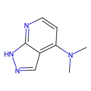 N,N-dimethyl-1H-pyrazolo[3,4-b]pyridin-4-amine structure