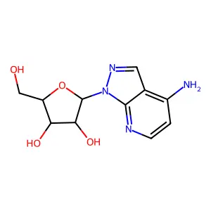 2-(4-Aminopyrazolo[3,4-b]pyridin-1-yl)-5-(hydroxymethyl)oxolane-3,4-diol structure
