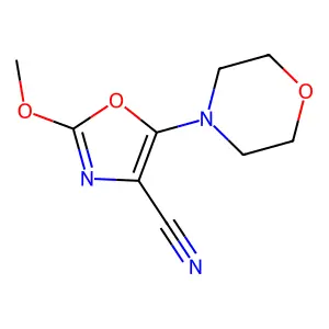 2-Methoxy-5-morpholin-4-yl-1,3-oxazole-4-carbonitrile structure