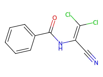N-(2,2-dichloro-1-cyanoethenyl)benzamide structure