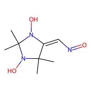 1-Hydroxy-2,2,5,5-tetramethyl-4-imidazolidinecarbaldehyde oxime 3-oxide structure