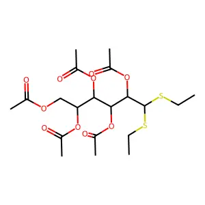 [(2R,3R,4S,5R)-2,3,4,5-tetraacetyloxy-6,6-bis(ethylsulfanyl)hexyl] acetate structure