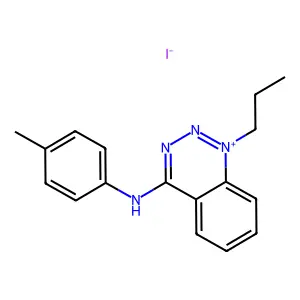 2-n-Propyl-4-4-tolylamino-1,2,3-benzotriazinium structure