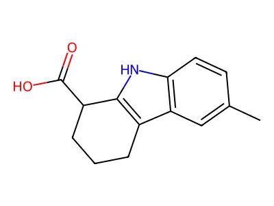 6-Methyl-2,3,4,9-tetrahydro-1H-carbazole-1-carboxylic acid structure