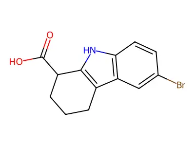 6-Bromo-2,3,4,9-tetrahydro-1H-carbazole-1-carboxylic acid structure