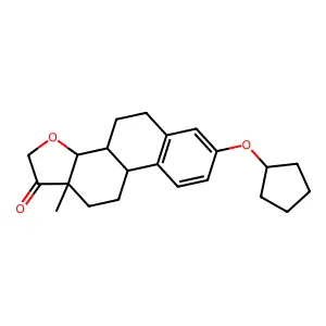 15-Oxaestra-1,3,5(10)-trien-17-one, 3-(cyclopentyloxy)- structure