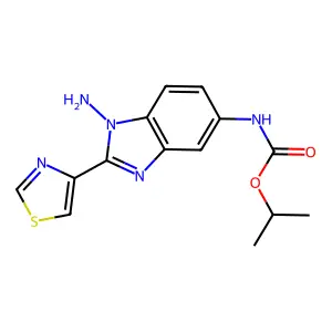 5-Benzimidazolecarbamic acid, 1-amino-2-(4-thiazolyl)-, isopropyl ester structure