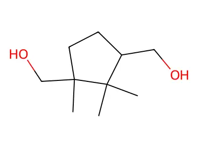 [3-(Hydroxymethyl)-2,2,3-trimethylcyclopentyl]methanol structure