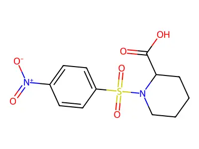 1-(4-Nitrobenzenesulfonyl)piperidine-2-carboxylic acid structure