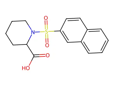 1-(2-Naphthylsulfonyl)piperidine-2-carboxylic acid structure