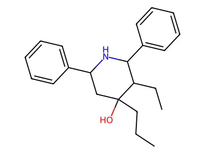 3-Ethyl-2,6-diphenyl-4-propylpiperidin-4-ol structure