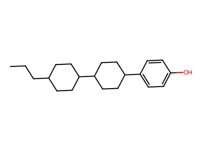 Phenol, 4-(4'-propyl[1,1'-bicyclohexyl]-4-yl)- structure