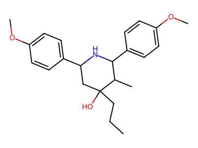 2,6-Bis(4-methoxyphenyl)-3-methyl-4-propylpiperidin-4-ol structure