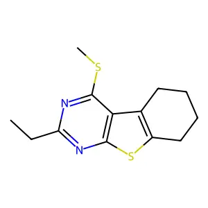 2-Ethyl-4-methylsulfanyl-5,6,7,8-tetrahydro-[1]benzothiolo[2,3-d]pyrimidine structure