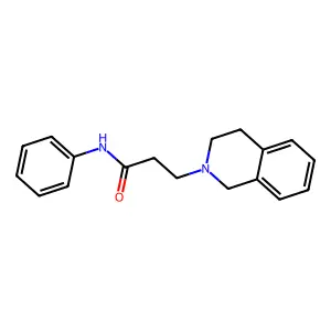 3-(3,4-dihydro-1H-isoquinolin-2-yl)-N-phenylpropanamide structure