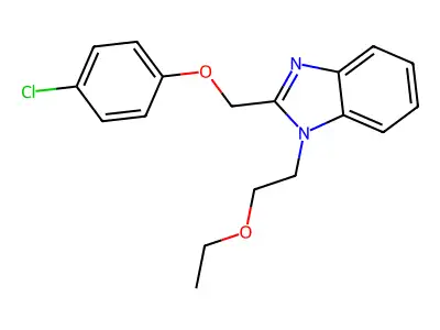 2-[(4-Chlorophenoxy)methyl]-1-(2-ethoxyethyl)benzimidazole structure