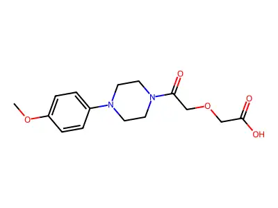 2-(2-(4-(4-Methoxyphenyl)piperazin-1-yl)-2-oxoethoxy)acetic acid structure