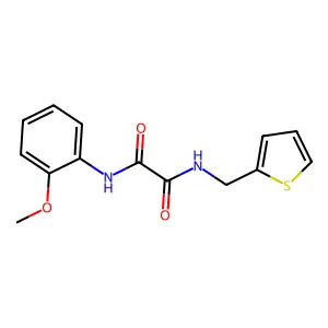 N'-(2-methoxyphenyl)-N-(thiophen-2-ylmethyl)oxamide structure