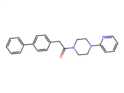 2-(4-Phenylphenyl)-1-(4-pyridin-2-ylpiperazin-1-yl)ethanone structure
