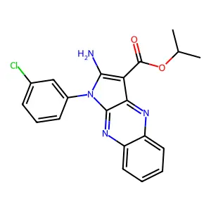Propan-2-yl 2-amino-1-(3-chlorophenyl)pyrrolo[3,2-b]quinoxaline-3-carboxylate structure