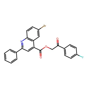 2-(4-Fluorophenyl)-2-oxoethyl 6-bromo-2-phenyl-4-quinolinecarboxylate structure