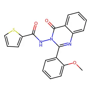N-[2-(2-methoxyphenyl)-4-oxoquinazolin-3-yl]thiophene-2-carboxamide structure