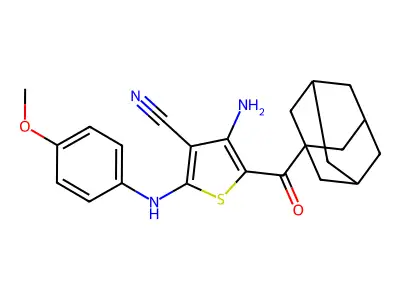 5-(Adamantane-1-carbonyl)-4-amino-2-(4-methoxyanilino)thiophene-3-carbonitrile structure